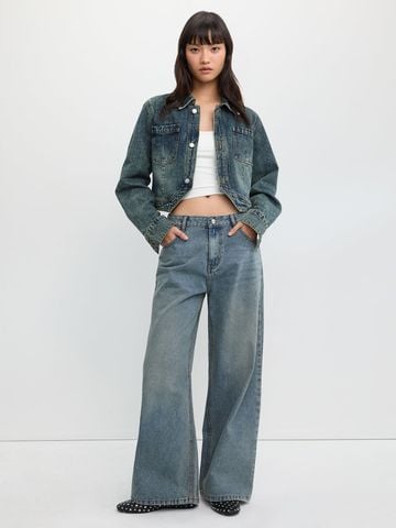 Áo Khoác Jeans Croptop
