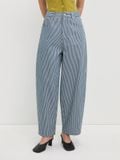  Quần Jeans Ống Cong Kẻ Sọc 