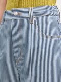  Quần Jeans Ống Cong Kẻ Sọc 