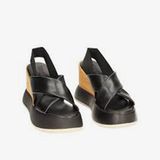  Giày Nữ Primadonna Collection Women Shoes Wedge Leather Nero 