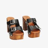  Giày Cao Gót Primadonna Collection Women Shoes Clog Cow Leather Nero 