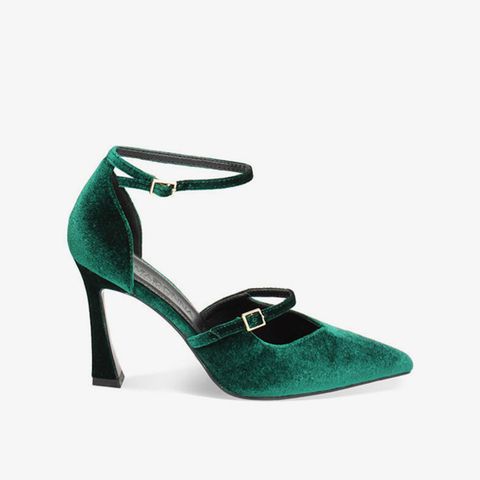 Giày Nữ Primadonna Collection Women Shoes Open Shank Velvet Verd