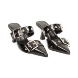  Giày Cao Gót Nữ Primadonna Collection Black Clogs With Buckles 7Cm 