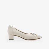  Giày Búp Bê Nữ PAZZION Una Ribbon Low Block Heels 