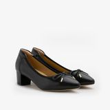  Giày Búp Bê Nữ PAZZION Una Ribbon Low Block Heels 