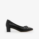  Giày Búp Bê Nữ PAZZION Una Ribbon Low Block Heels 