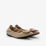  Giày Búp Bê Nữ PAZZION Gilda Brass Pointed Toe Flats 