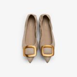  Giày Búp Bê Nữ PAZZION Gilda Brass Pointed Toe Flats 