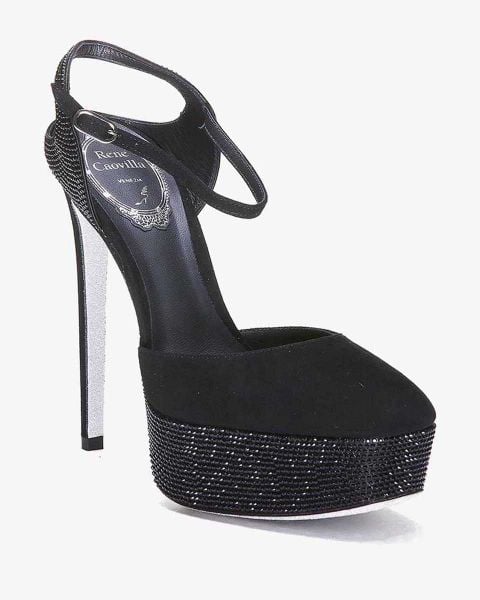  Giày Cao Gót Nữ Leather Sandals Rene Caovilla 