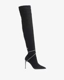  Giày Boots Nữ Rene Caovilla Suede Thigh-High Boots 