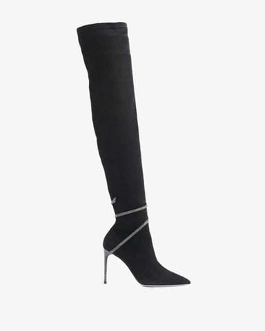 Giày Boots Nữ Rene Caovilla Suede Thigh-High Boots