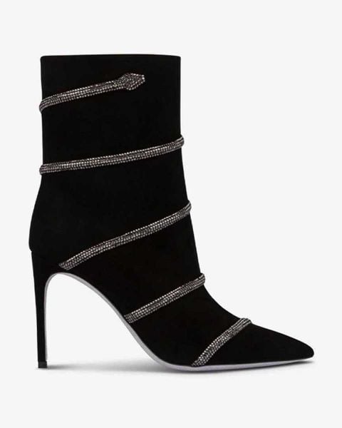  Giày Boots Nữ Rene Caovilla Cleo Crystal Booties 100 mm 