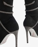  Giày Boots Nữ Rene Caovilla Suede Thigh-High Boots 