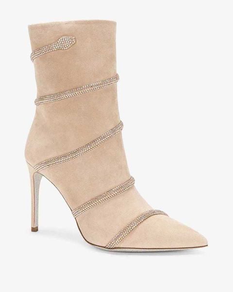  Giày Boots Nữ Rene Caovilla Cleo Crystal Booties 100 mm 