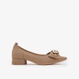  Giày Búp Bê Nữ PAZZION Rue Pointed Bow Wrapped Gold Link Heels 