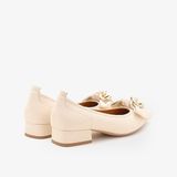  Giày Búp Bê Nữ PAZZION Rue Pointed Bow Wrapped Gold Link Heels 