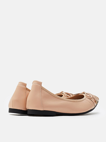 Giày Búp Bê Nữ Pazzion Georgie Pleated Ribbon Flats