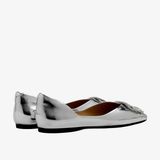  Giày Búp Bê Nữ Pazzion Yael Embellished Buckle Curved Point Toe Flats 