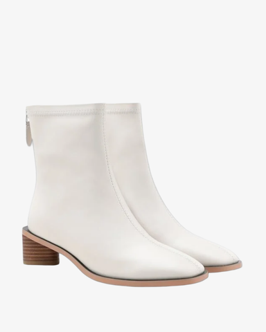 Giày Boots Nữ Pazzion Square Toe Leather Boot