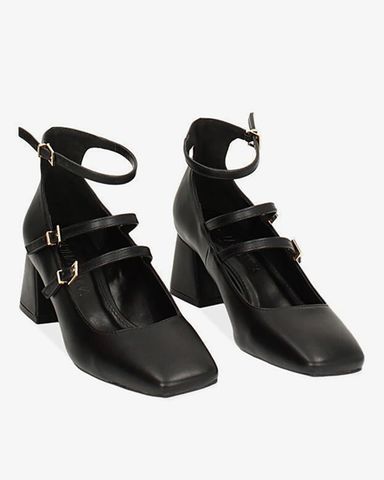 Giày Cao Gót Nữ Primadonna Collection Black Décolleté With Laces 5.5 cm