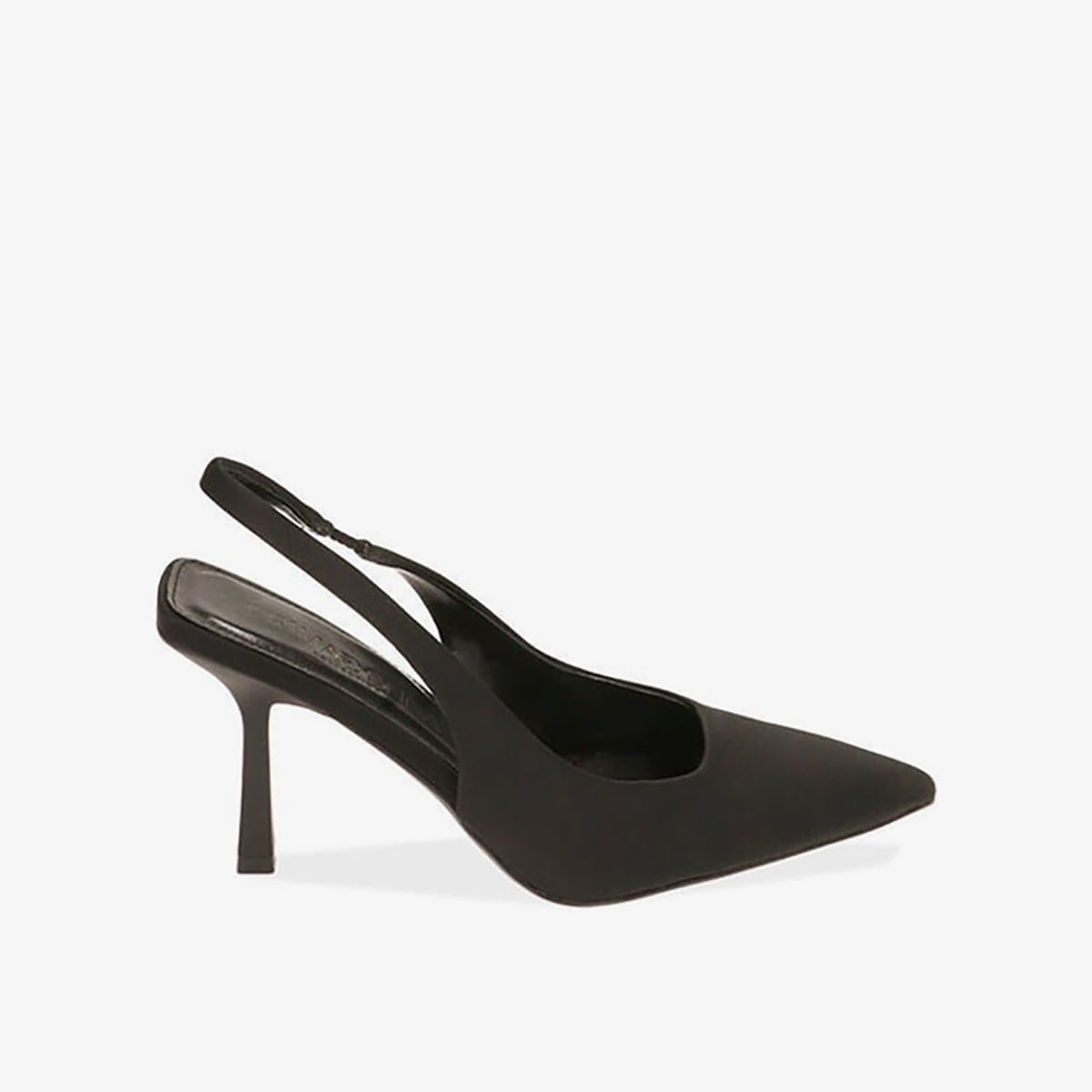  Giày Cao Gót Black Lycra Slingback Pumps Primadonna Collection 
