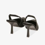  Giày Cao Gót Black Lycra Slingback Pumps Primadonna Collection 
