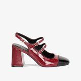  Giày Cao Gót Primadonna Collection Burgundy Slingback Décolleté 8 Cm 