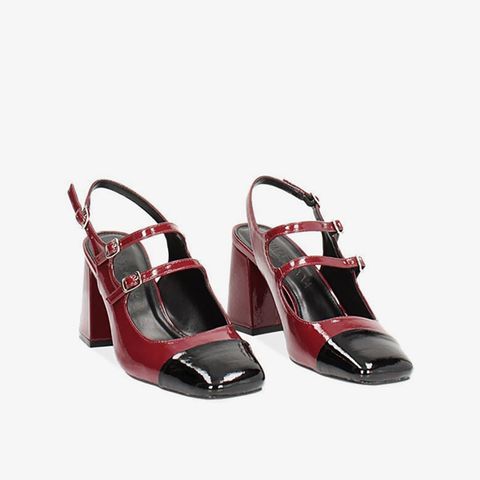 Giày Cao Gót Primadonna Collection Burgundy Slingback Décolleté 8 Cm