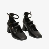  Giày Cao Gót Nữ Primadonna Collection Black Décolleté With Laces 5.5 cm 