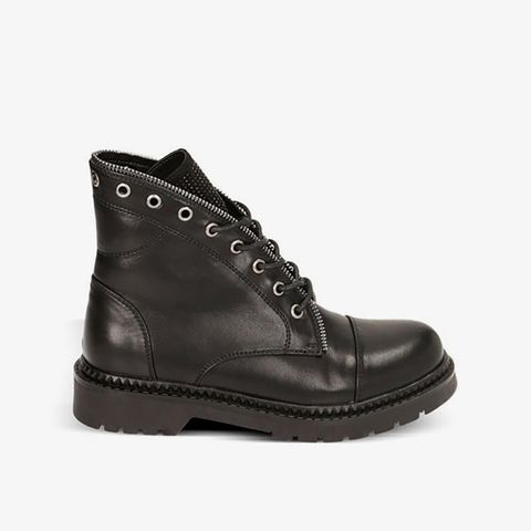 Giày Boots Primadonna Collection Black Amphibian With Rhinestones