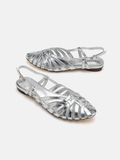  Giày Búp Bê Nữ Pazzion Rebekah Strappy Metallic Slingback Flats 