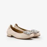  Giày Búp Bê Nữ PAZZION Oriole Embellished Buckle Ballet Flats 