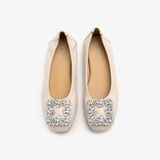  Giày Búp Bê Nữ PAZZION Oriole Embellished Buckle Ballet Flats 