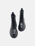  Giày Boots Nữ Da Bò Pazzion Aaira Quilted Lace Up Boots 