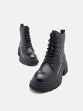  Giày Boots Nữ Da Bò Pazzion Aaira Quilted Lace Up Boots 