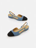  Giày Đế Bệt Nữ Pazzion Blythe Denim Contrast Toe Cap Flats 