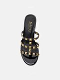  Dép Cao Gót Nữ Pazzion Dion Studded Slide Sandals 