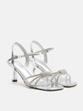  Giày Cao Gót Nữ Pazzion Emery Crystal Embellished Knot Strap Heel Sandals 