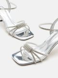  Giày Cao Gót Nữ Pazzion Emery Crystal Embellished Knot Strap Heel Sandals 