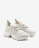  Giày Sneakers Nữ Pazzion Marie Crystal Embellished Flyknit Sneakers 