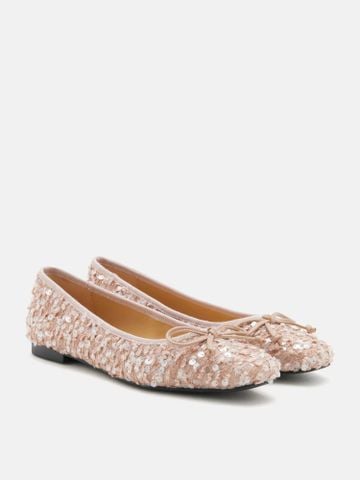 Giày Búp Bê Nữ Pazzion Gianna Sequinned Bow Flats