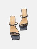  Giày Sandals Cao Gót Nữ Pazzion Augusta Buckled Strap Heel Sandals 