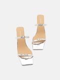  Dép Cao Gót Nữ Pazzion Augusta Buckled Strap Heel Sandals 