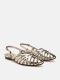  Giày Búp Bê Nữ Pazzion Rebekah Strappy Metallic Slingback Flats 