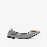 Giày Búp Bê Nữ PAZZION Harper Gold Buckled Pointed-Toe Flats 