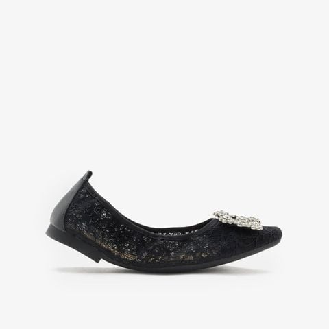 Giày Búp Bê Nữ Pazzion Alina Lace Diamante Foldable Flats