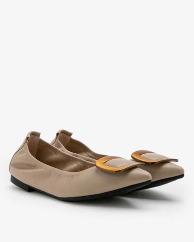 Giày Búp Bê Nữ PAZZION Gilda Brass Pointed Toe Flats
