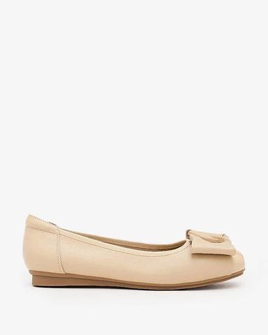 Giày Búp Bê Nữ PAZZION Jan Buckle Bow Square Toe Flats
