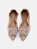  Giày Búp Bê Nữ Pazzion Odessa Embellished Buckle Foldable Flats 