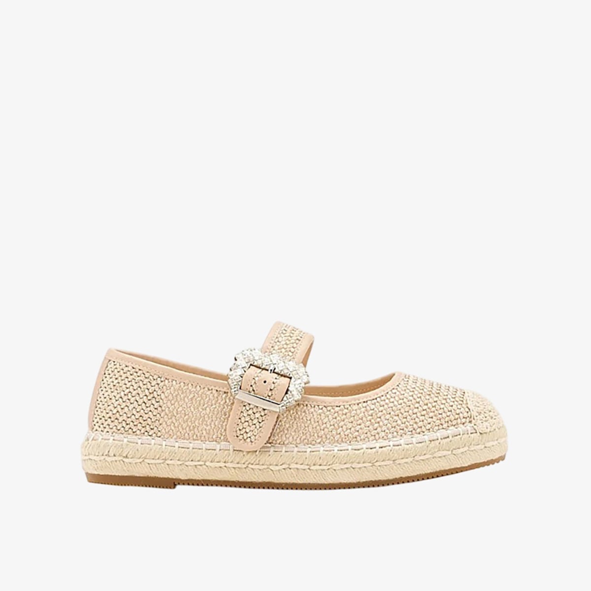  Giày Lười Nữ Pazzion Maple Diamante Buckle Espadrille Flats 
